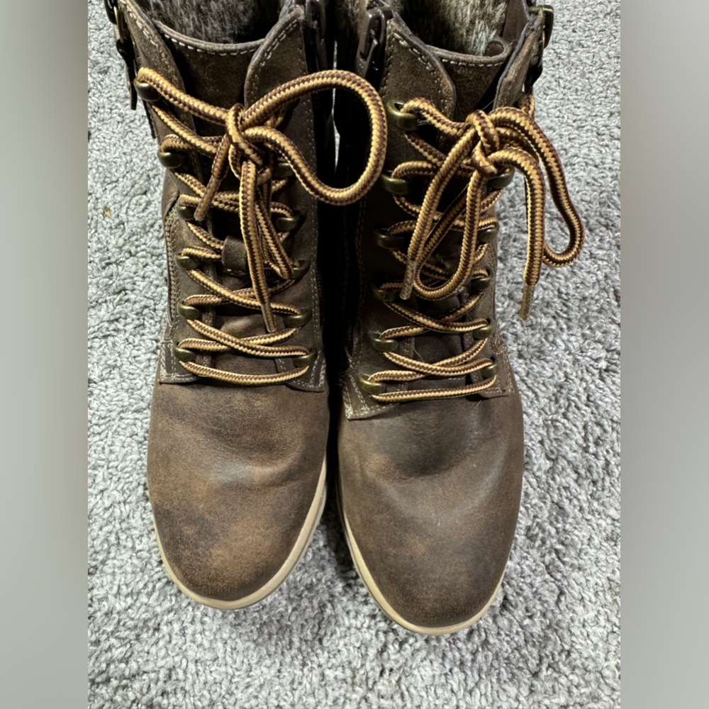 Cliffs by White Mountain Womens Hearten Combat & Lace-Up Boots Size 8.5 - Picture 2 of 11